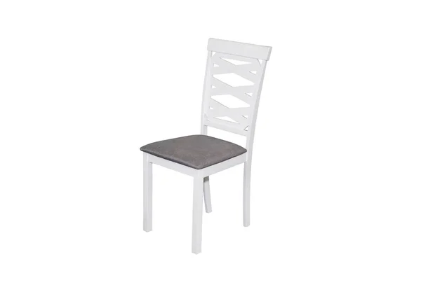 Drewniane Krzesło Stopniach Białym Tle Element Wewnętrzny — Zdjęcie stockowe