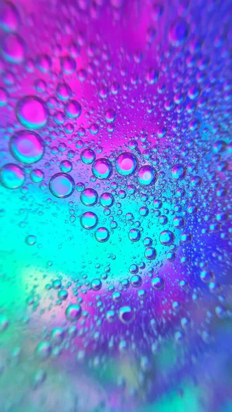 Seifenblasen Abstrakten Bunten Hintergrund Mit Lebendiger Farbe — Stockfoto