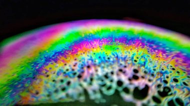 Sabun köpükleri parlak renklere sahip soyut renk arkaplanı