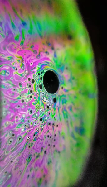 Burbujas Jabón Fondo Colorido Abstracto Con Color Vibrante — Foto de Stock