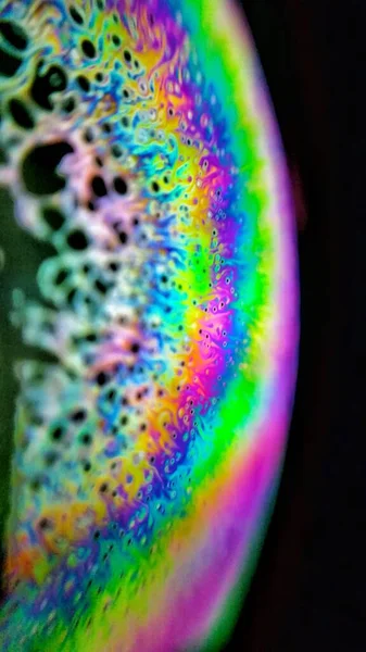 Sapone Bolle Astratto Sfondo Colorato Con Colore Vibrante — Foto Stock