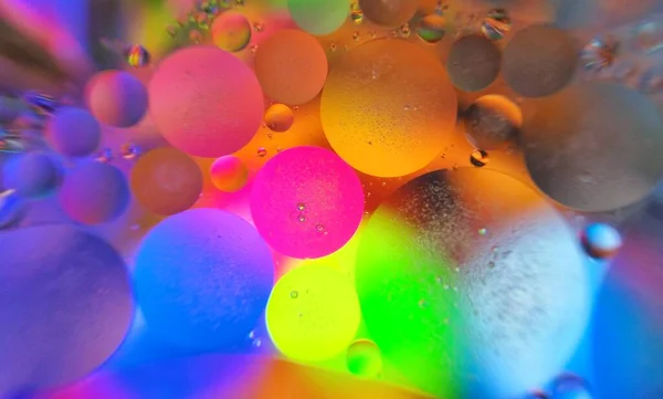 Σαπουνόφουσκες Αφηρημένη Πολύχρωμο Φόντο Ζωντανό Χρώμα — Φωτογραφία Αρχείου