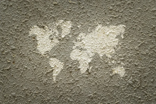 Wall texture surface with world map — Stock Photo, Image