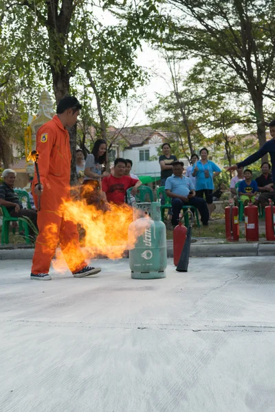 Bereitschaft für Brandschutzübung — Stockfoto