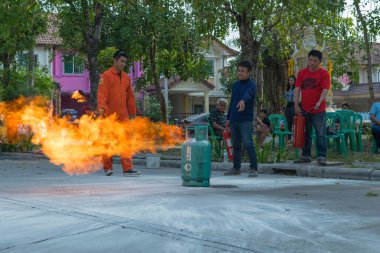 Yangın tatbikatı için hazırlık