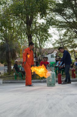 Yangın tatbikatı için hazırlık