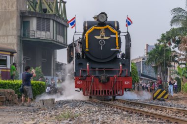 Buharlı tren Tayland devlet demiryolu 119 yıl yıldönümü