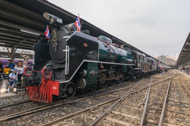 Buharlı tren Tayland devlet demiryolu 119 yıl yıldönümü
