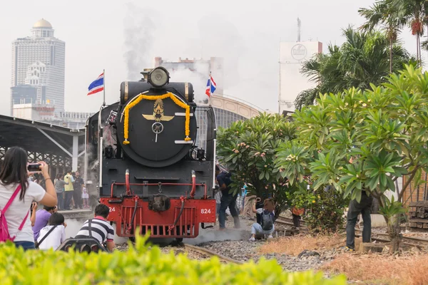 Train à vapeur à State Railway de Thaïlande 119 ans anniversaire — Photo