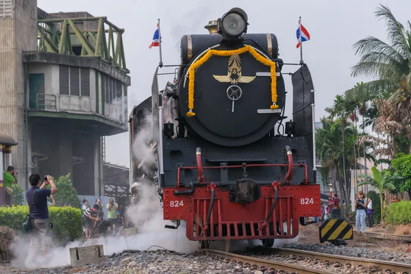 119 周年記念タイ国有鉄道での蒸気機関車 — ストック写真
