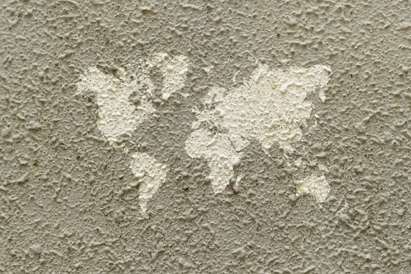 Surface de texture de mur avec carte du monde — Photo