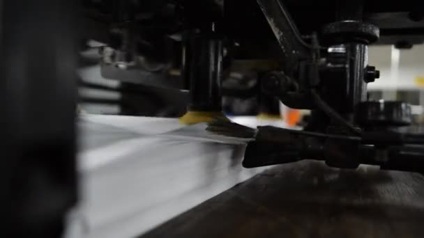 Máquina de papel offset — Vídeo de Stock