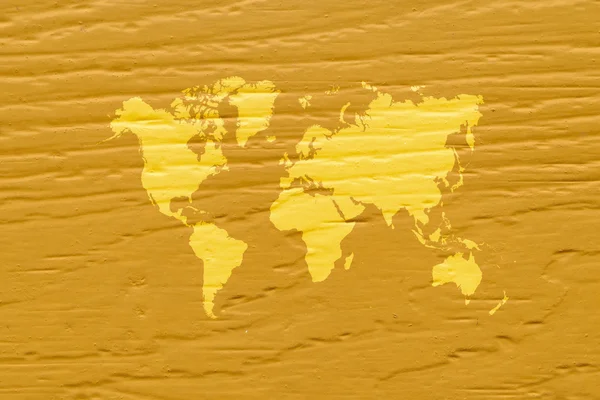 Powierzchni drewna tekstury z mapy świata — Zdjęcie stockowe