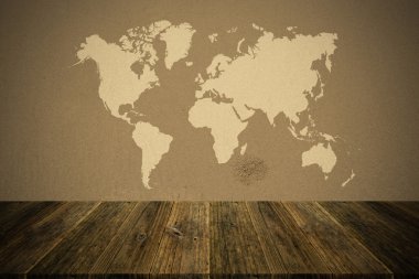 Kum doku yüzey vintage tarzı ahşap Teras ve dünya m