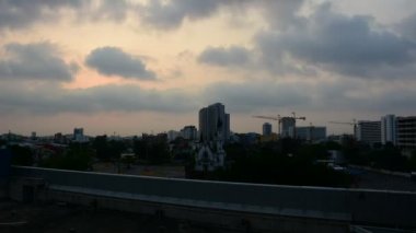 Güneş sabah zaman ve Bangkok şehir, Tayland Thailand, Timelapse taşımacılığında