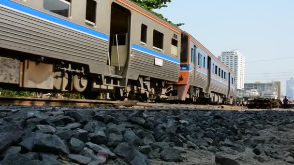 Thajské železniční vlak — Stock video