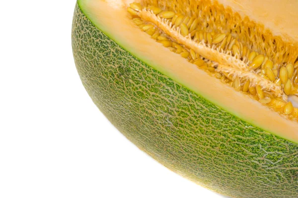 Melão cantaloupe isolado — Fotografia de Stock