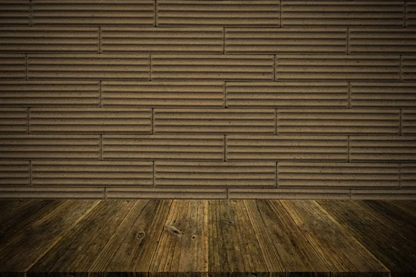 Textura de pared estilo vintage con terraza de madera — Foto de Stock