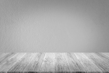 Duvar doku yüzeyi ahşap teras ile