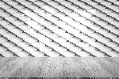 Kiremit çatı doku yüzeyi ahşap Teras ve dünya ile harita