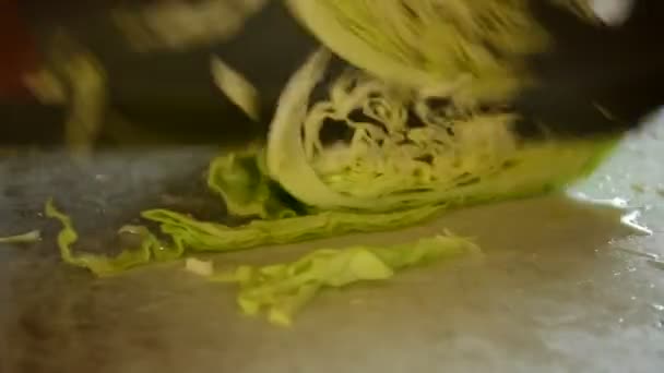 Cabbage vegetable split — Stock Video