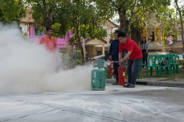 Yangın tatbikatı için hazırlık