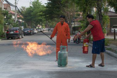 Yangın tatbikatı için hazırlık