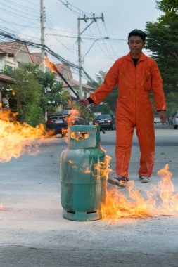Yangın tatbikatı için hazırlık
