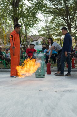 Yangın tatbikatı için hazırlık