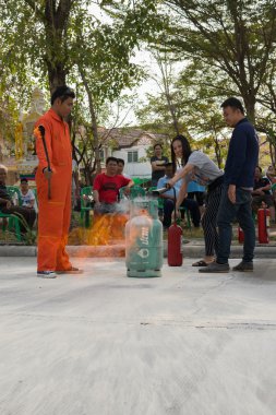 Yangın tatbikatı için hazırlık