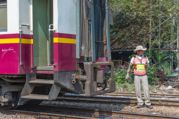 Controllo della locomotiva per la commutazione della ferrovia — Foto Stock