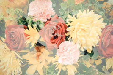 Güzel doğa çiçek ile Dünya Haritası