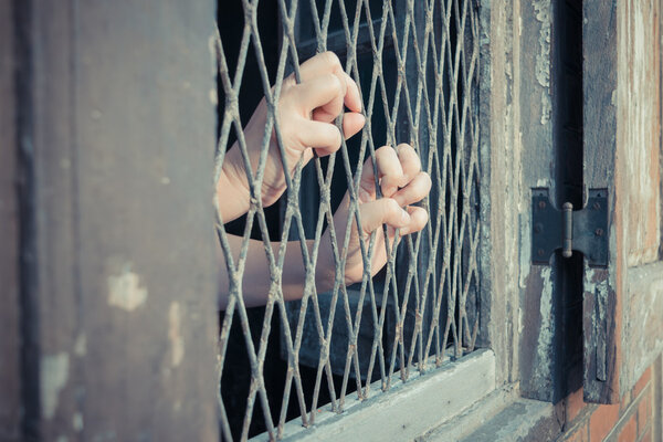 Woman hands on lattice