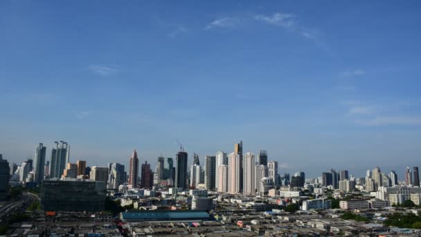 Paisaje urbano y transporte durante el día, Timelapse — Vídeos de Stock