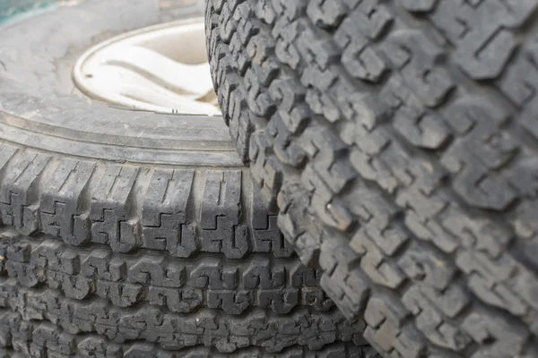 Truck tire with dust