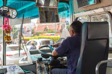 Otobüs sürücüsü sürücüler otobüs Bangkok