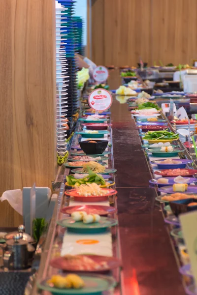 Giappone ristorante cintura buffet — Foto Stock