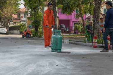 Yangın tatbikatı için hazırlık