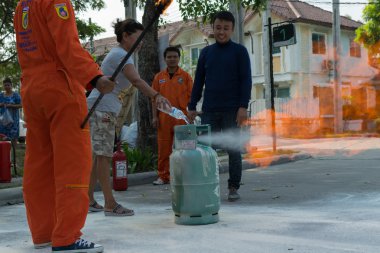 Yangın tatbikatı için hazırlık