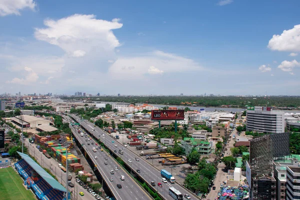 Bangkok Tailândia Julho 2016 Cityscape Transporte Com Expressa Tráfego Diurno — Fotografia de Stock