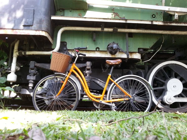 Bicycle and old train
