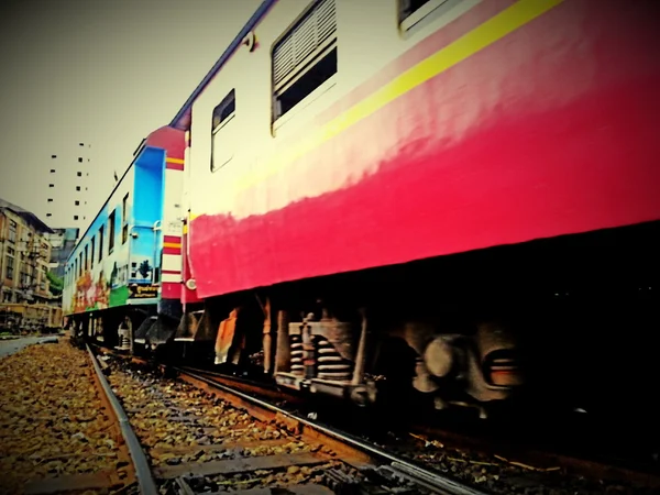 Veřejné thajské vlak Railway — Stock fotografie
