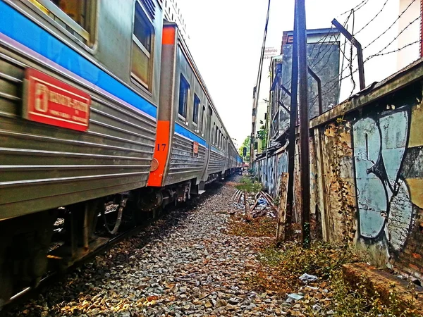 Громадських тайського поїзді залізниця — стокове фото