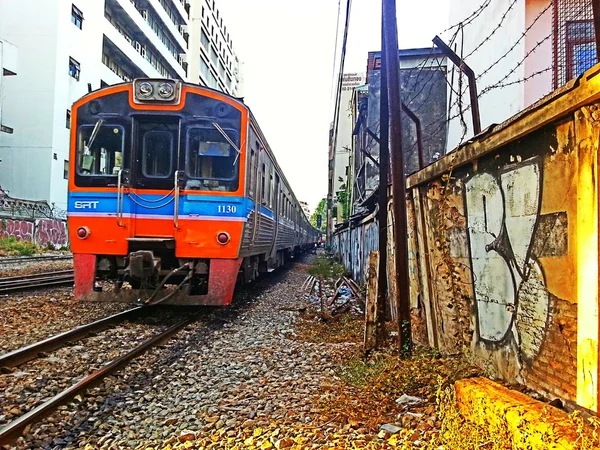 공공 태국 기차 철도 — 스톡 사진