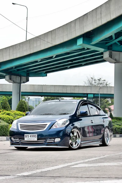 Blue ECO Car Sedan in VIP Style — Stock Photo, Image