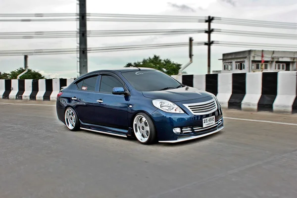 Blue ECO Car Sedan in VIP Style — Stock Photo, Image