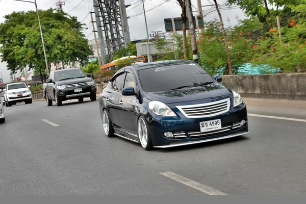 Blue ECO Car Sedan in VIP Style — Stock Photo, Image