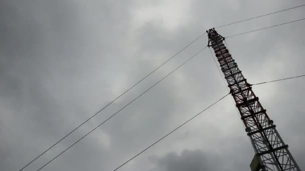 Torre de la antena, Timelapse — Vídeo de stock