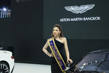 Pretty girl in the 36th Bangkok International Motor Show 2015 clipart