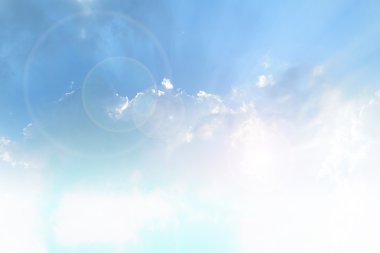 Mavi gökyüzü ve beyaz bulut